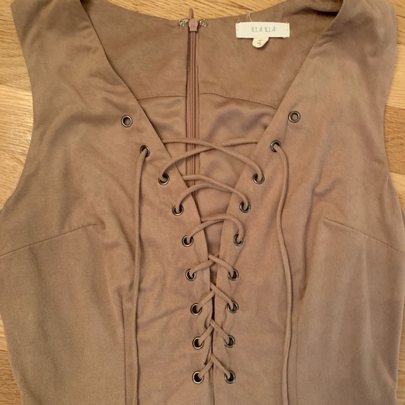 Suede Romper - Picture 2 of 3